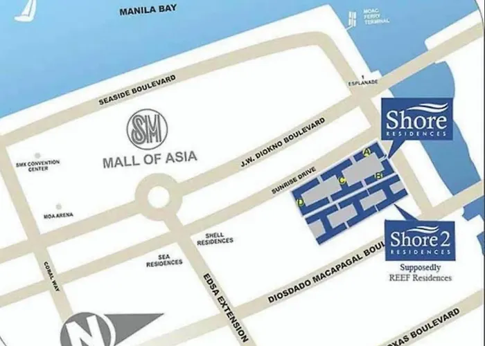 Shore Residences In Pasay Manila, Near Mall Of And Airport Aparthotel Manila